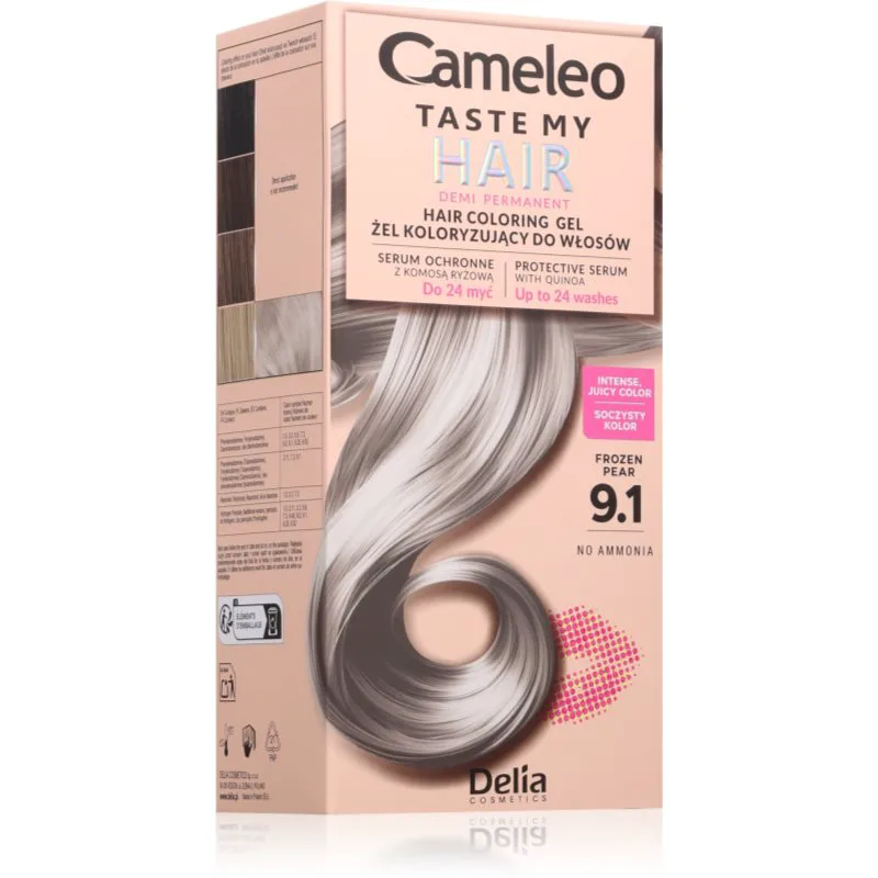 Delia Cosmetics Cameleo Taste My Hair προσωρινή βαφή μαλλιών απόχρωση 9.1 Frozen Pear 1 τμχ