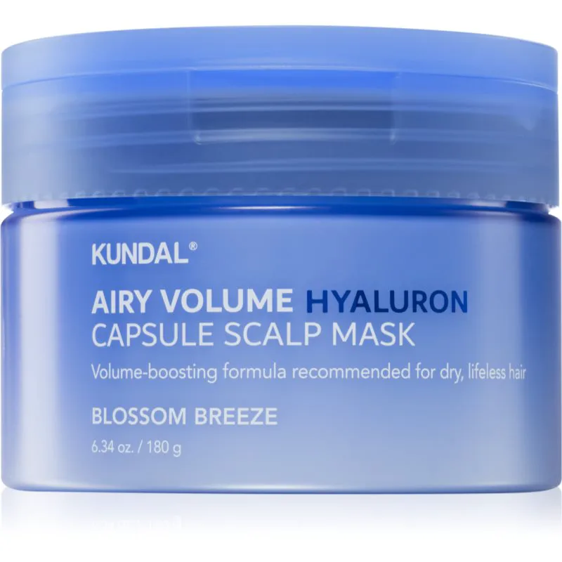 KUNDAL Airy Volume Hyaluron Capsule Scalp Mask φροντίδα του δέρματος της κεφαλής για όγκο μαλλιών 180 γρ