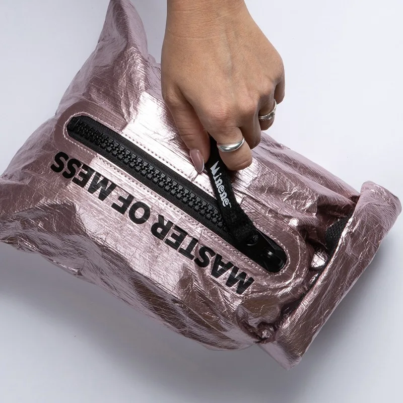 Οργανωτής Καροτσιού Minene Quick Pouch Metallic Ροζ
