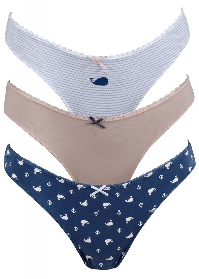 Γυναικείο slip brief Tress cotton. Συσκευασία 3pack. MULTI COLOUR