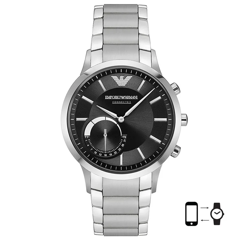EMPORIO ARMANI Connected Hybrid Silver Stainless Steel Bracelet ART3000