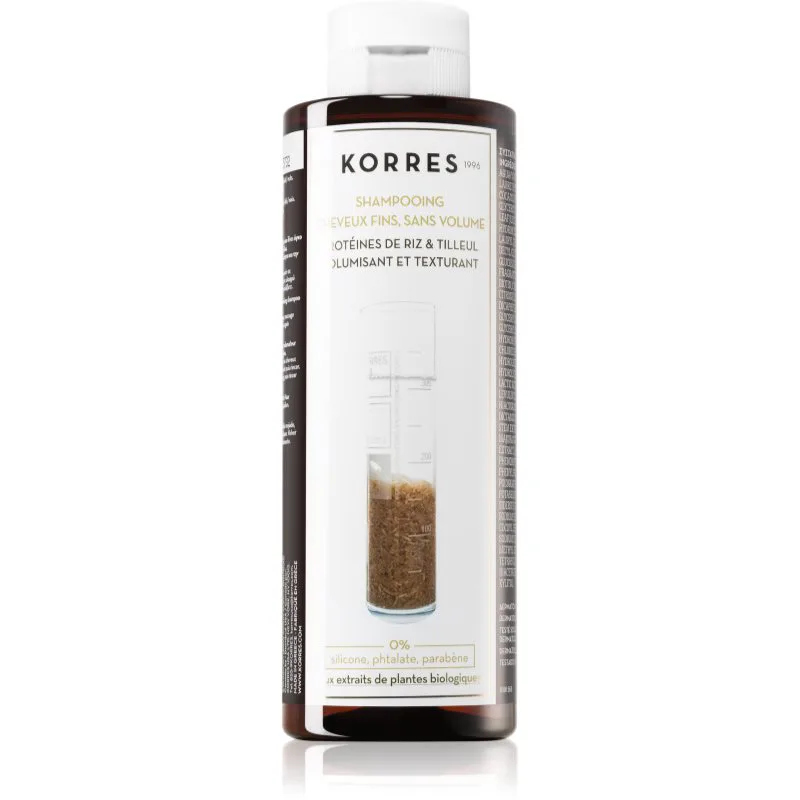 Korres Rice Proteins & Linden σαμπουάν για λεπτά μαλλιά 250 ml