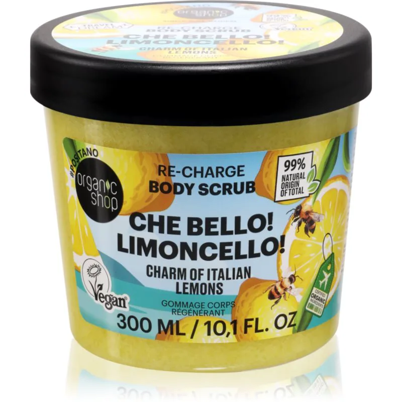 Organic Shop Body Scrub Che Bello! Limoncello! ενεργοποιητική απολέπιση σώματος 300 ml