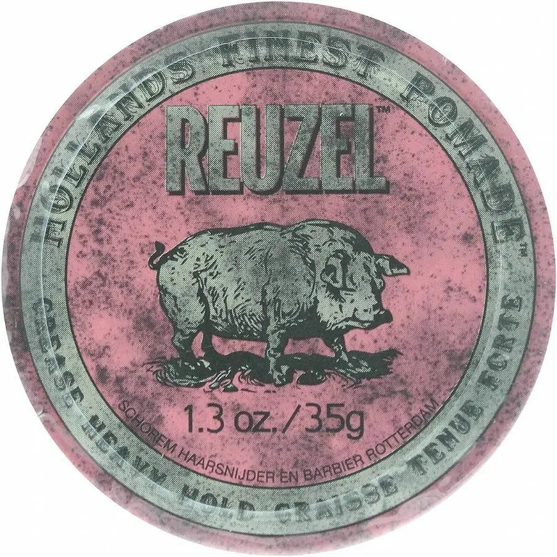 Reuzel Hollands Finest Pomade Grease Heavy Hold - Ροζ (35g)