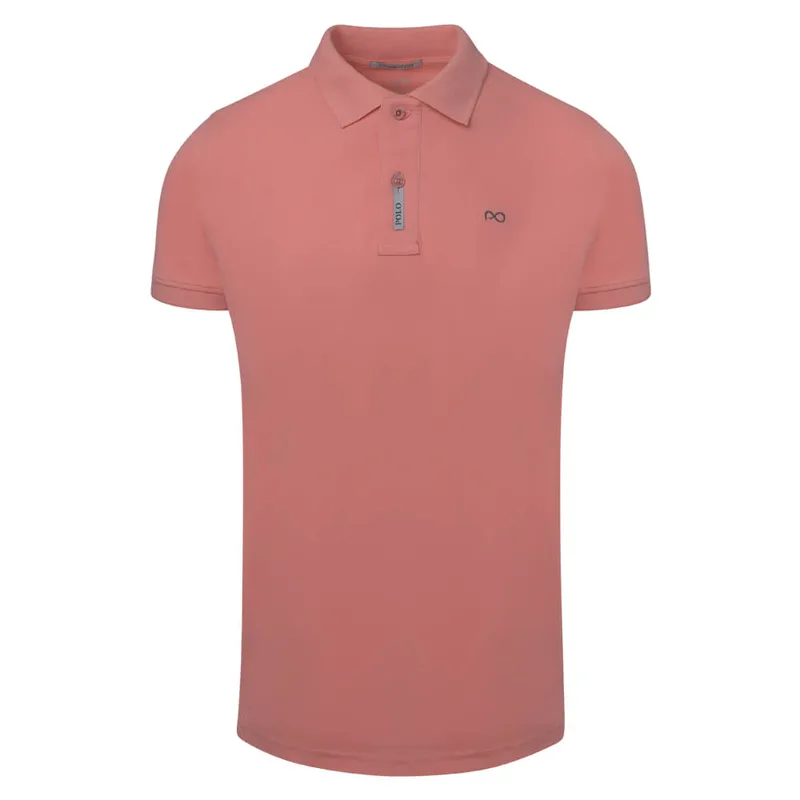 Brand New Polo Double Pique Ροδακινί 100% Cotton (Regular Fit)
