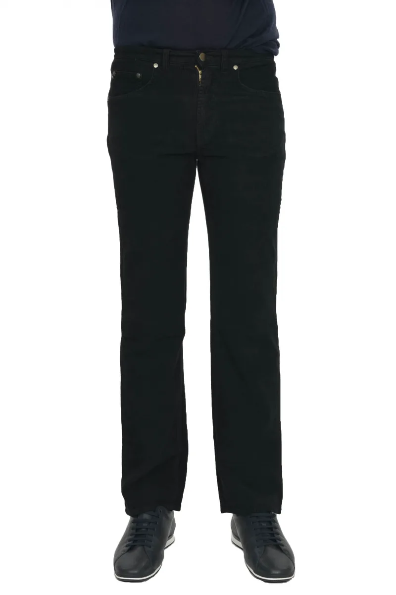 TRUSSARDI JEANS ΠΑΝΤΕΛΟΝΙ ΚΟΤΛΕ 380 ΜΑΥΡΟ