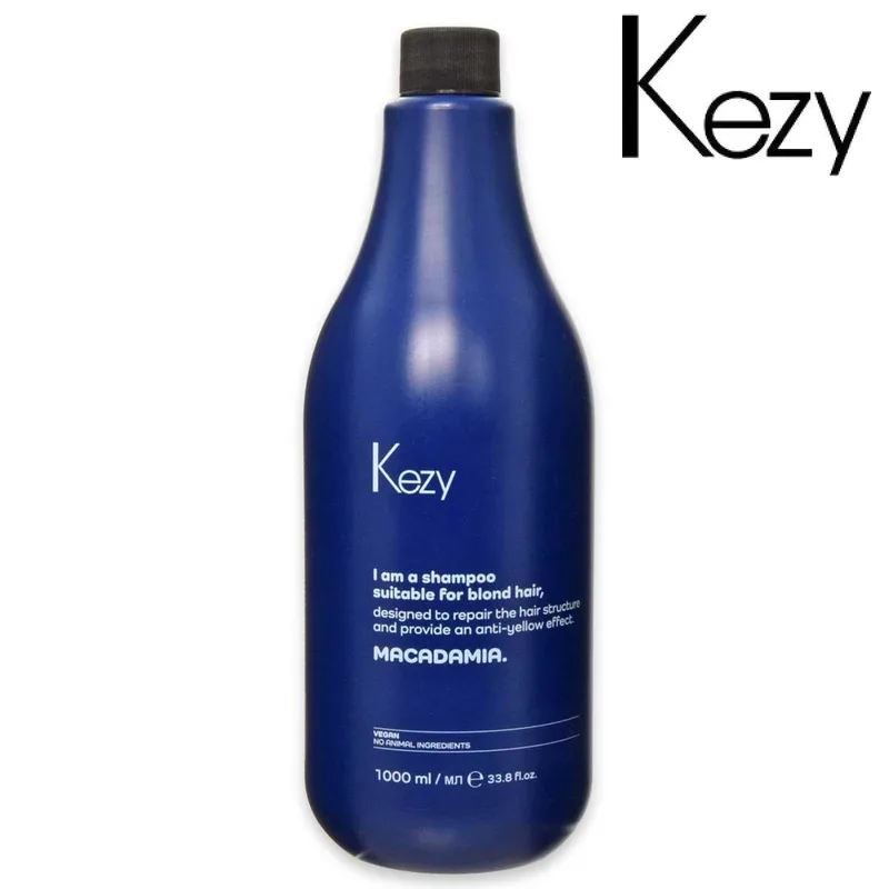 Kezy anti-yellow shampoo for blonde hair macadamia 1000 ml