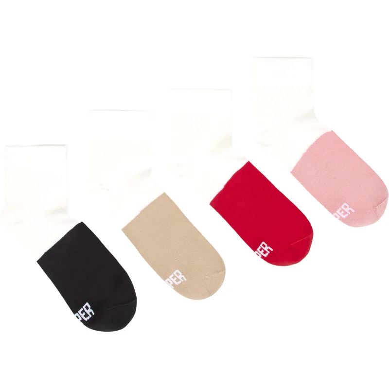 CAMPER Odd Socks Pack - Unisex Κάλτσες - Μπεζ,Ροζ,Κόκκινο, Μέγεθος L, Cotton fabric