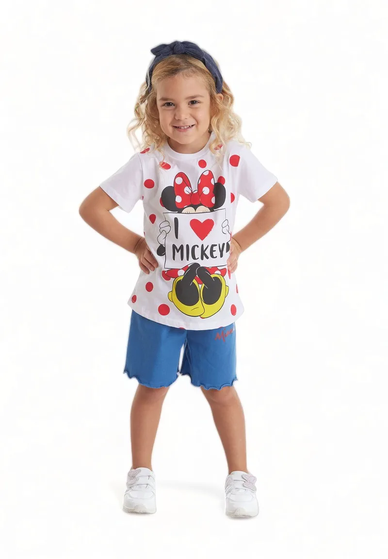 Πιτζάμα Disney παιδική Minnie Love's Mickey MN19602-Λευκό