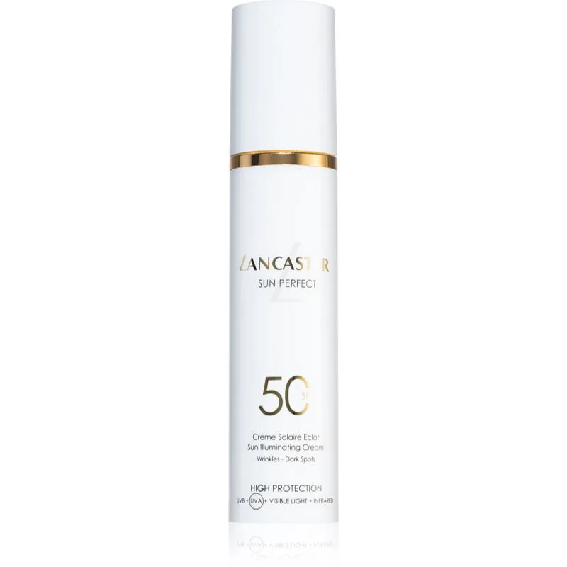 Lancaster Sun Perfect Sun Illuminating Cream SPF 50 λαμπρυντική κρέμα ημέρας ενάντια στις ρυτίδες και των μαύρων στίγματων SPF 50 50 ml