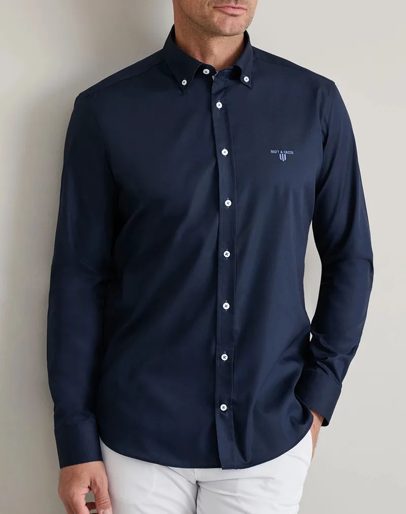 NAVY&GREEN ΠΟΥΚΑΜΙΣΟ COMFORT FIT 24NG.BX220/1B.3-DK BLUE DarkBlue