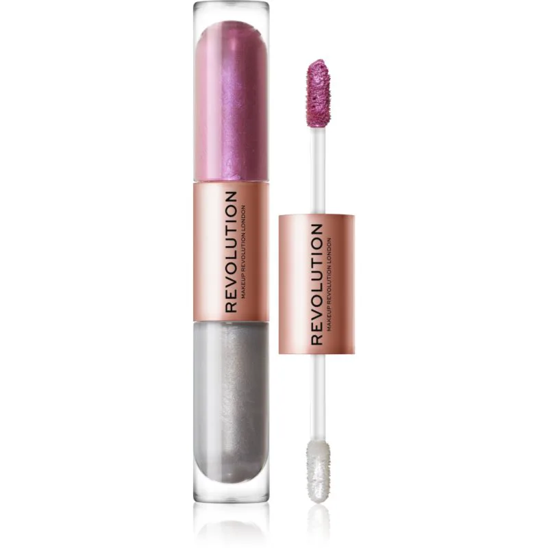 Revolution Double Up υγρές σκιές ματιών 2 σε 1 απόχρωση Subliminal Lilac 2x2.2 ml