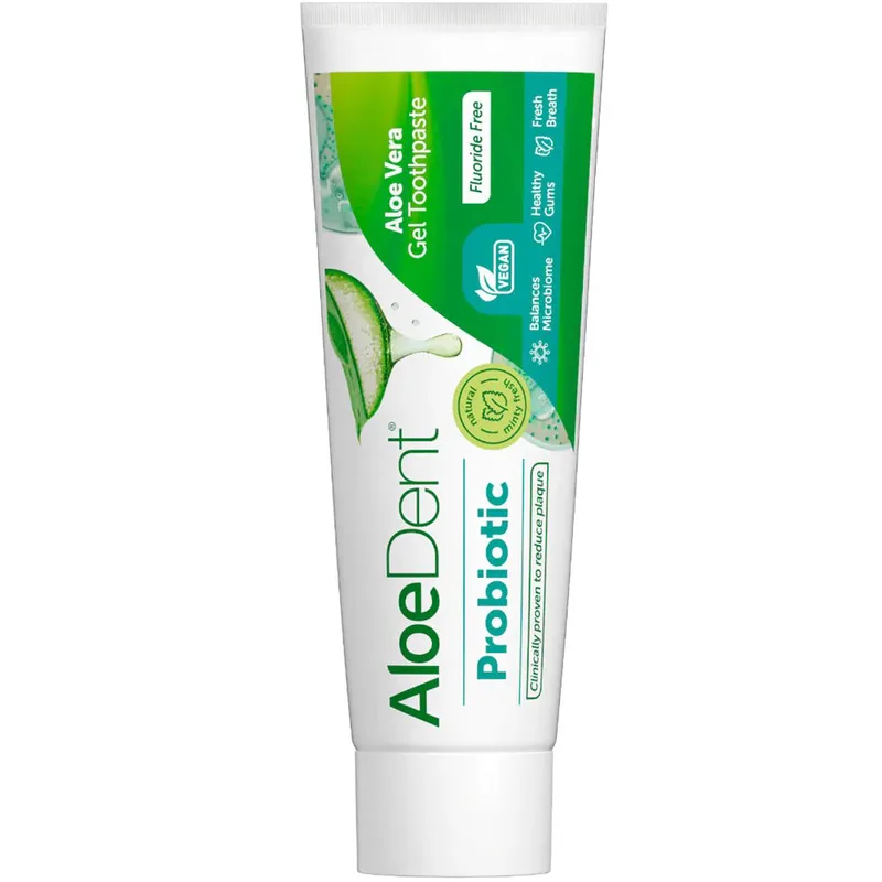 Optima Aloe Dent Probiotic Fluoride Free Toothpaste Οδοντόκρεμα με Προβιοτικούς Παράγοντες & Αλόη Χωρίς Φθόριο για Αίσθηση Καθαριότητας & Φυσικής Φρεσκάδας με Γεύση Μέντα 75ml