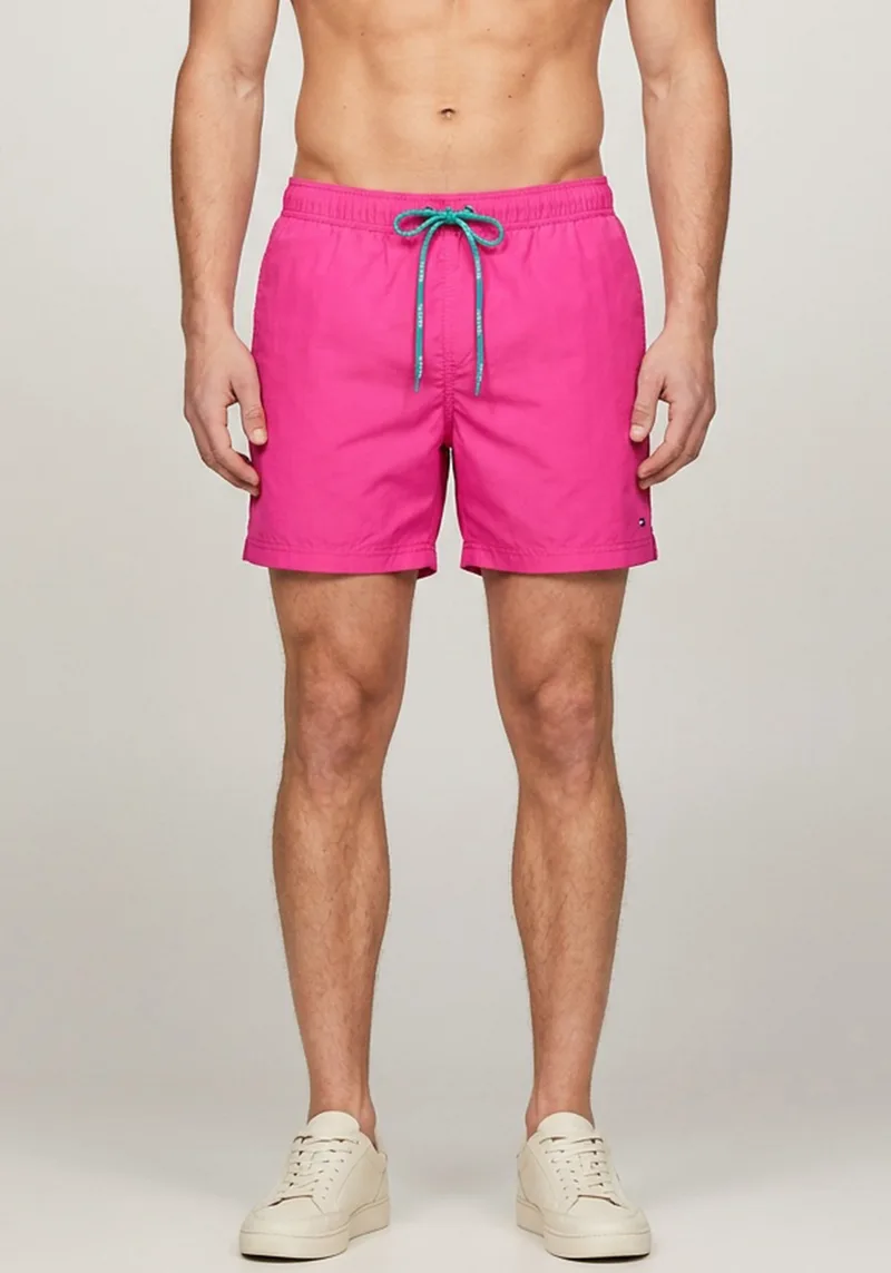 Tommy Hilfiger Μαγιο Flag - 0P87828140 602 Neon Ροζ