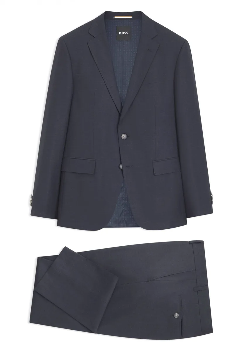 BOSS ΚΟΥΣΤΟΥΜΙ LANIFICIO TESSE BIELLA STRETCH SLIM FIT H-HUGE-2PCS-253 ΜΠΛΕ