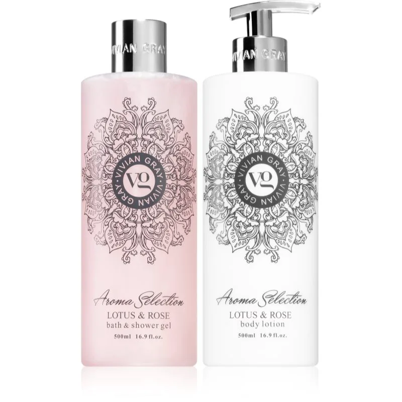 Vivian Gray Aroma Selection Lotus & Rose σετ δώρου 2x500 ml