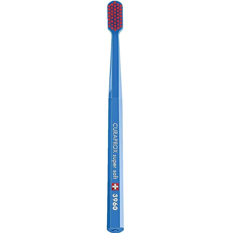 Curaprox CS 3960 Super Soft Toothbrush Μπλε - Κόκκινο Οδοντόβουρτσα με Πολύ Μαλακές & Ανθεκτικές Τρίχες Curen για Αποτελεσματικό Καθαρισμό 1 Τεμάχιο