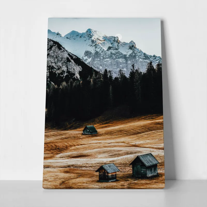 Πίνακας σε Καμβά RUSTIC FARMHOUSE MOUNTAIN LIFE