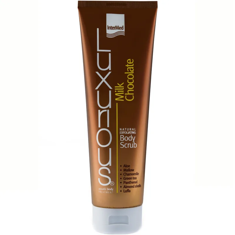 Luxurious Natural Exfoliating Body Scrub Milk Chocolate Απολεπιστική Κρέμα Σώματος με Γλυκό Άρωμα Σοκολάτας 280ml