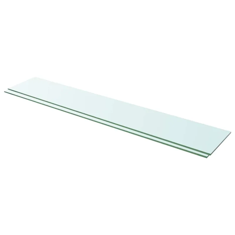 vidaXL Ράφια Πάνελ 2 τεμ. Διάφανα 110 x 20 εκ. Γυάλινα