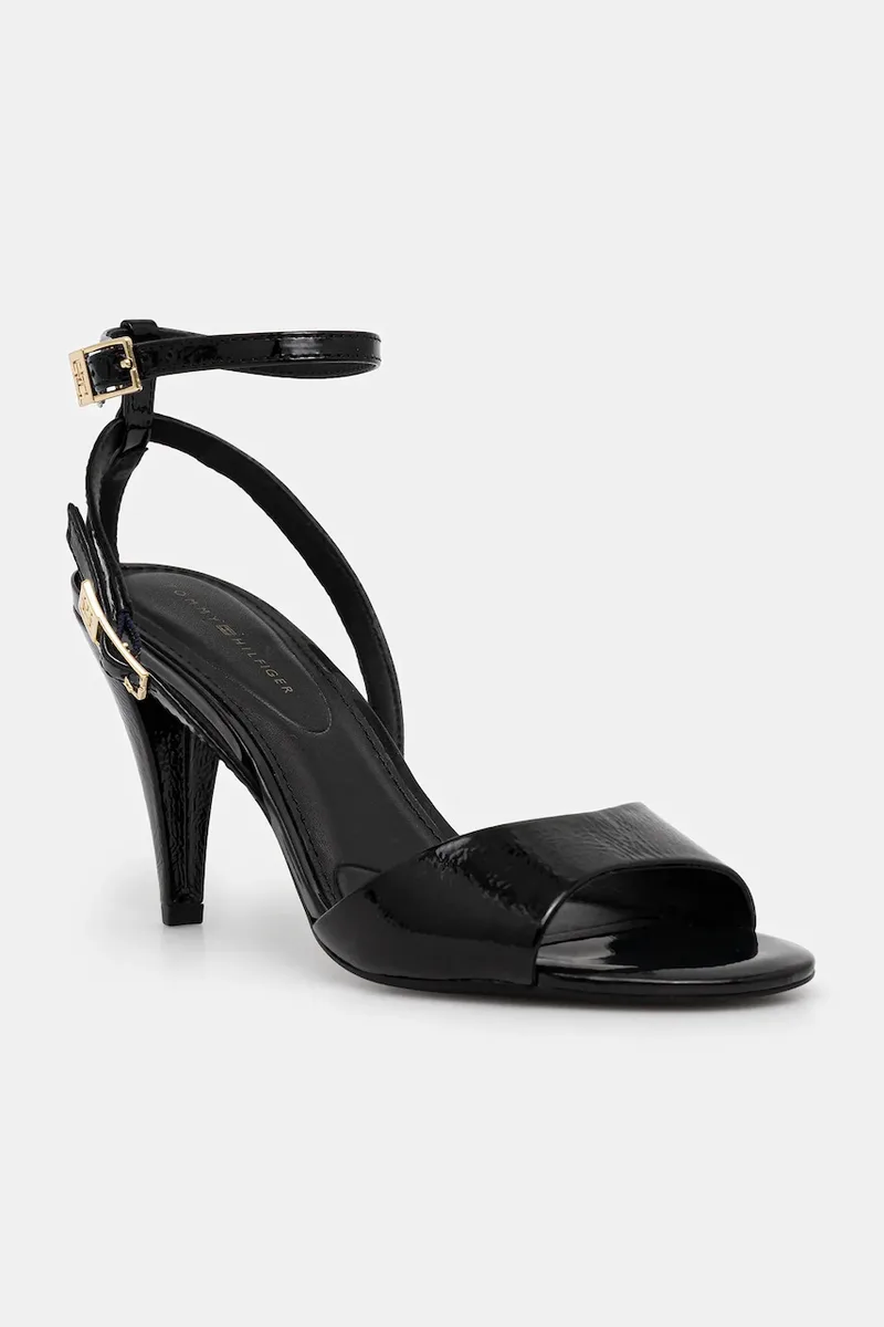 Δερμάτινα πέδιλα Tommy Hilfiger TH ELEGANT PATENT SANDAL