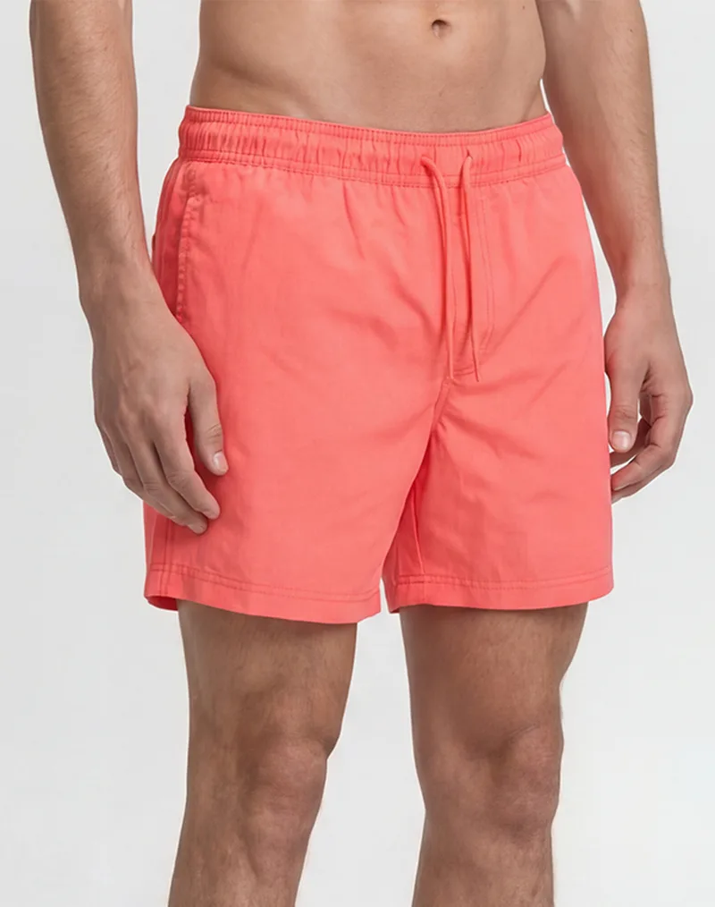 JACK&JONES JPSTMAUI TROPIC SOLID SWIM SHORTS REG SN 12291385-HOT CORAL Coral
