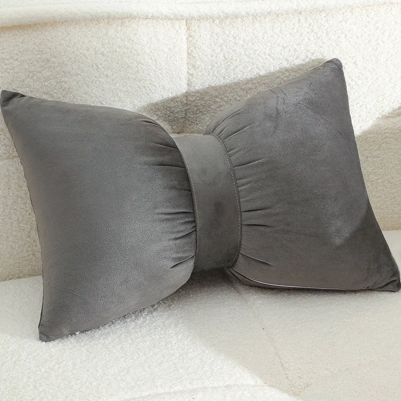 Διακοσμητικό Μαξιλάρι 50x35 Melinen Bow Grey