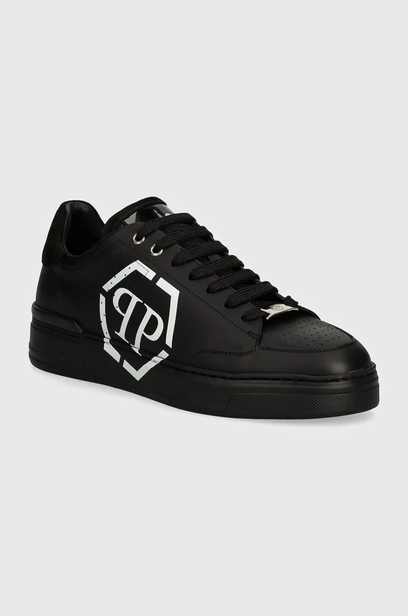 Δερμάτινα sneakers Philipp Plein Lo-Top Hexagon