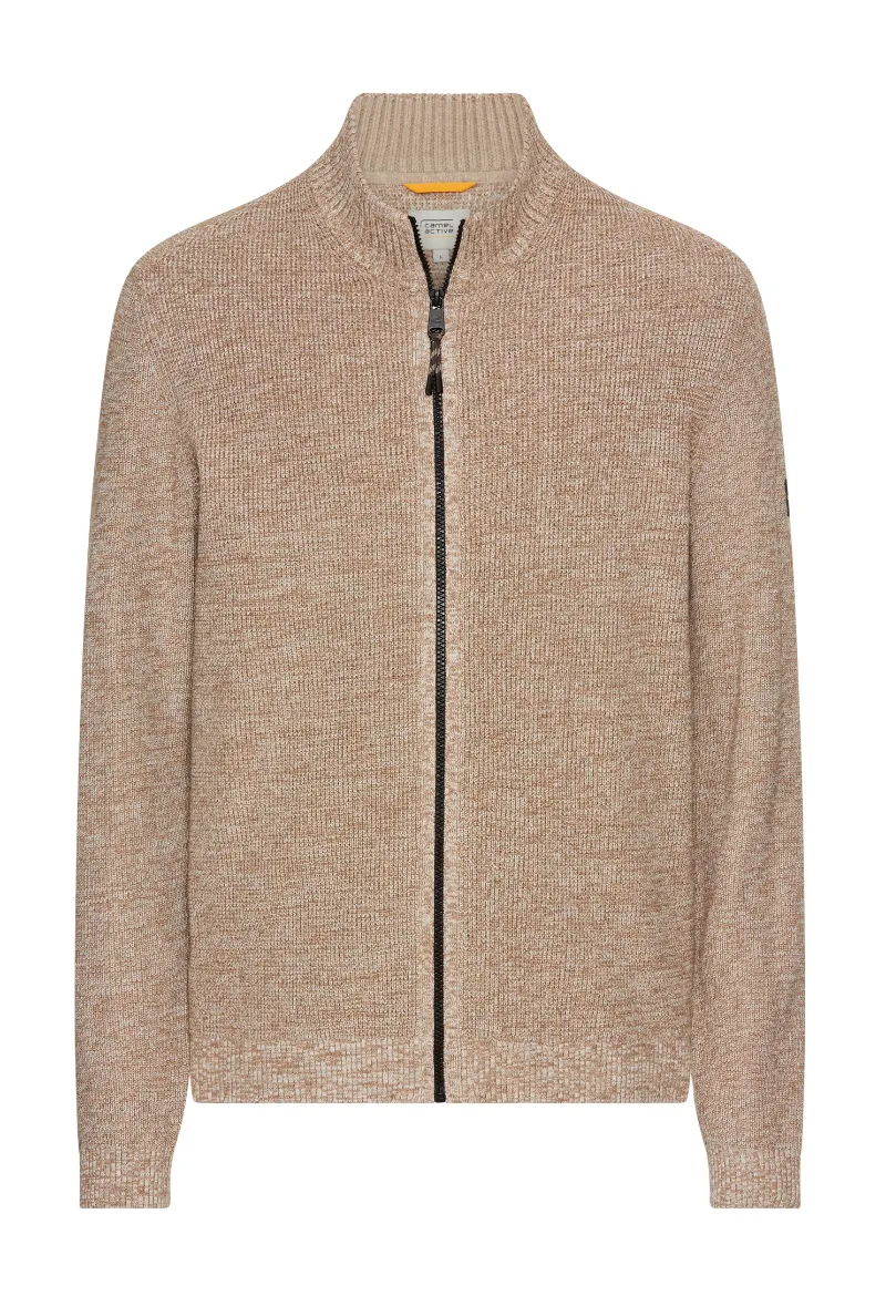 ΑΝΔΡΙΚΗ ΠΛΕΚΤΗ ΖΑΚΕΤΑ CAMEL ACTIVE FULL ZIP ΚΑΝΟΝΙΚΗ ΓΡΑΜΜΗ ΕΚΡΟΥ