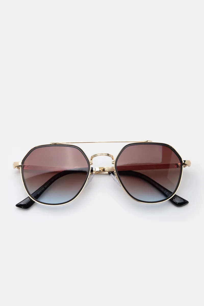 Γυαλιά Ηλιού Siena Lux Geometric Aviator - Χρυσό