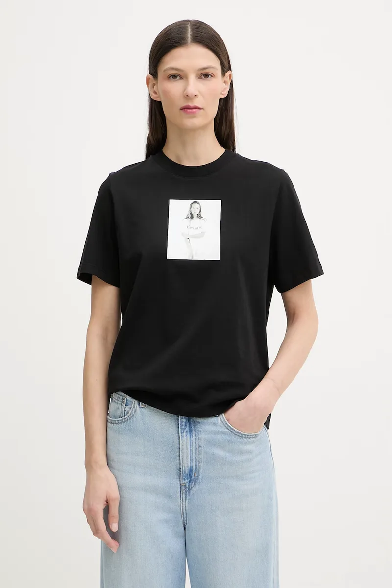 Calvin Klein βασικό μπλουζάκι γυναικείο βαμβακερό