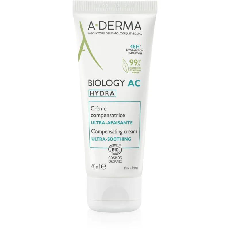 A-Derma Biology AC Hydra ενυδατική και καταπραϋντική κρέμα με 48 - ώρη προστασία 40 ml