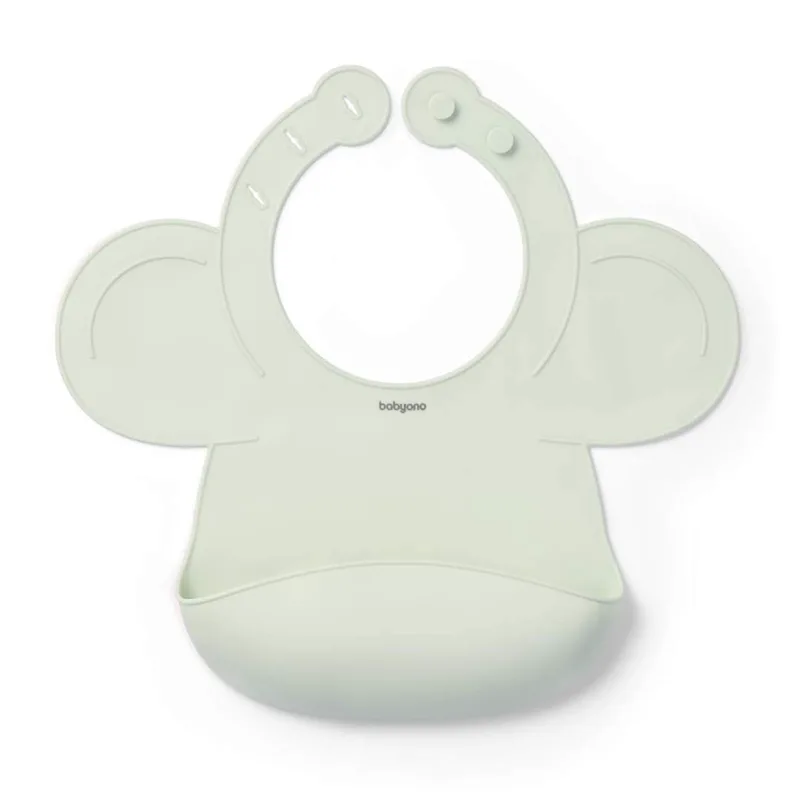 Σαλιάρα Σιλικόνης 6+ Μηνών (21x26) BabyOno Mint BN1639/03