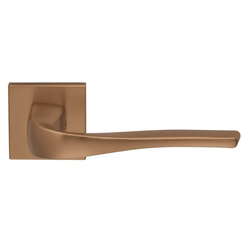Πόμολα Πόρτας ILAVIO χειρολαβές με ροζέτα 2556 Copper Aged (Τεμάχιο (αριστερό εξώπορτας))