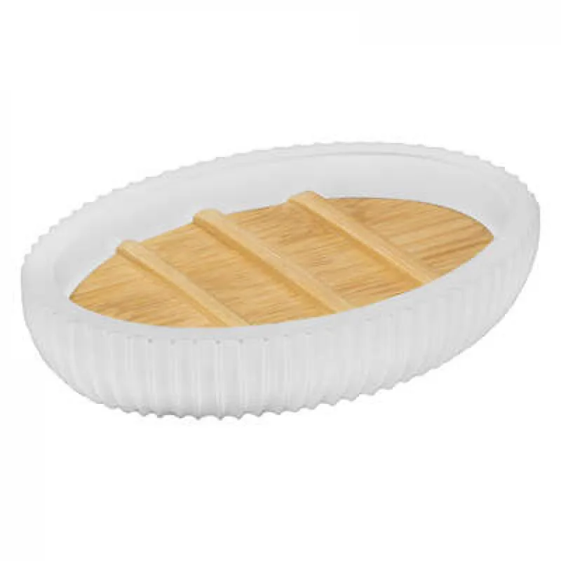 5Five Θήκη Για Σαπούνι Polyester Natureo White