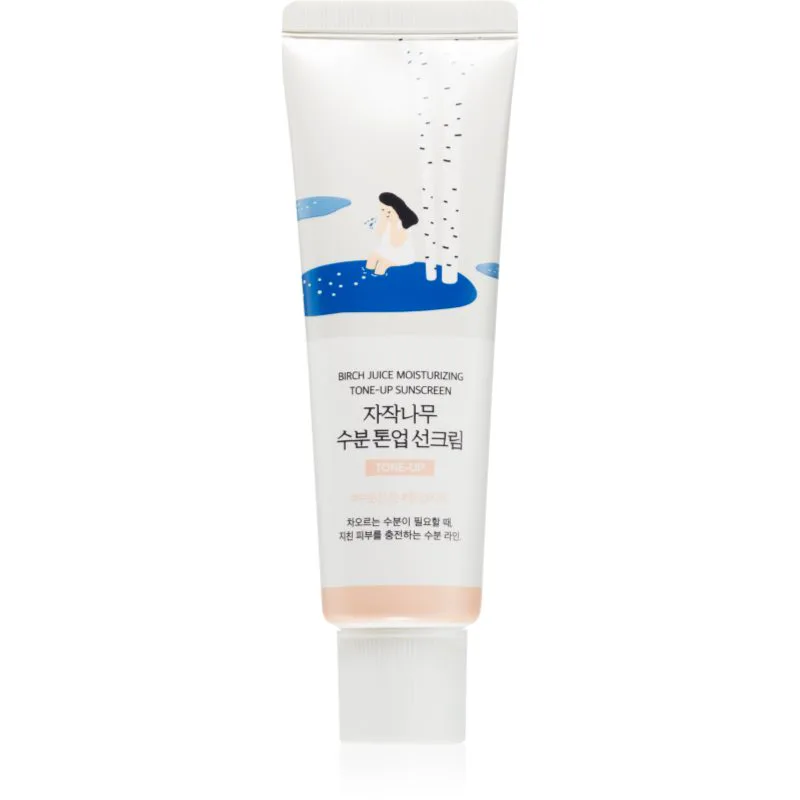 ROUND LAB Birch Juice Tone-up Sunscreen αντηλιακό υγρό με χρώμα για λαμπρότητα και ενυδάτωση SPF 50+ 50 ml