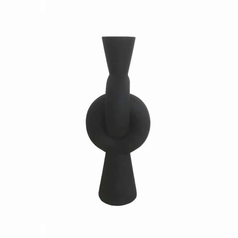 Βάζο Κεραμικό Μαύρο Art Et Lumiere Φ13x33εκ. 25042 (Υλικό: Κεραμικό, Χρώμα: Μαύρο) - Art Et Lumiere - lumiere_25042