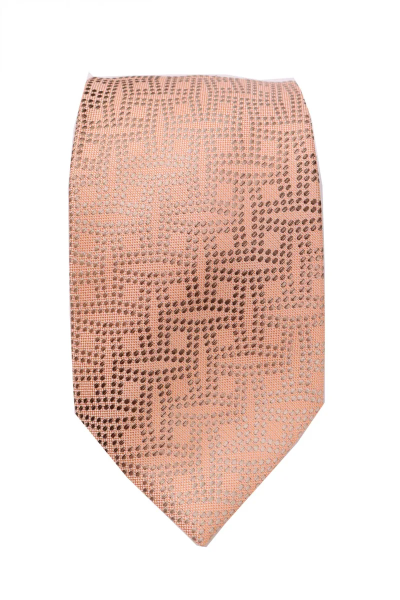 GIORGIO ARMANI ΓΡΑΒΑΤΑ 9,5CM ΣΧΕΔΙΑΣΤΗ ΑΣΗΜΙ-ΠΟΡΤΟΚΑΛΙ
