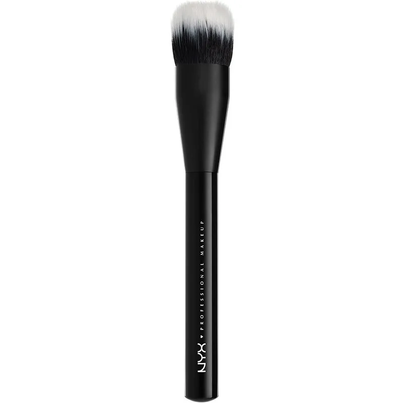 Nyx Professional Makeup Dual Fiber Foundation Brush 1 Τεμάχιο,Μαλακό Μεγάλο Πινέλο για Εύκολη Εφαρμογή Οποιουδήποτε Υγρού Makeup