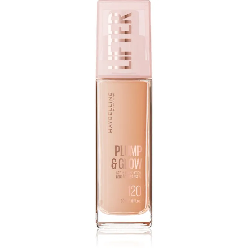 MAYBELLINE NEW YORK Lifter Plump & Glow λαμπρυντικό μεικ απ για φυσική εμφάνιση απόχρωση 120 30 ml