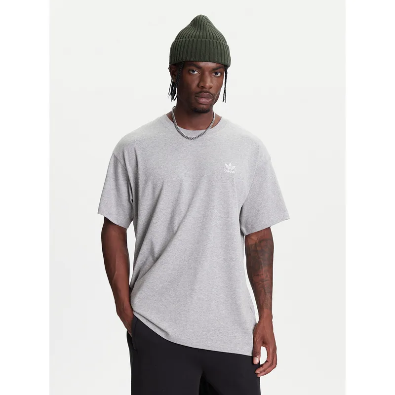 adidas T-Shirt Trefoil Essentials JY6270 Γκρι Oversize