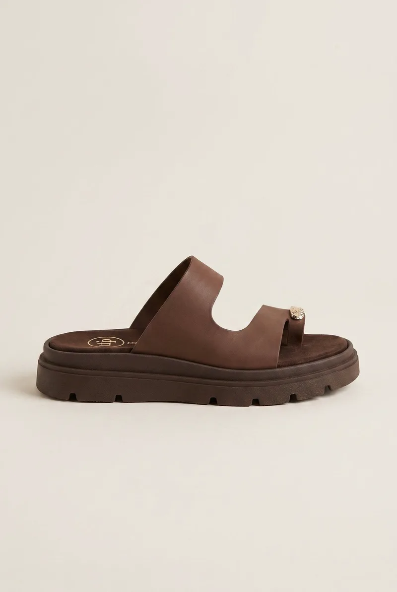 TFP Toe Ring Sandals - 4575 - Brown