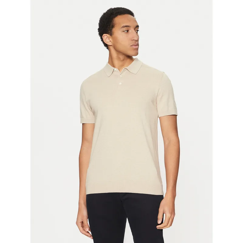 Selected Homme Polo 16092437 Μπεζ Regular Fit