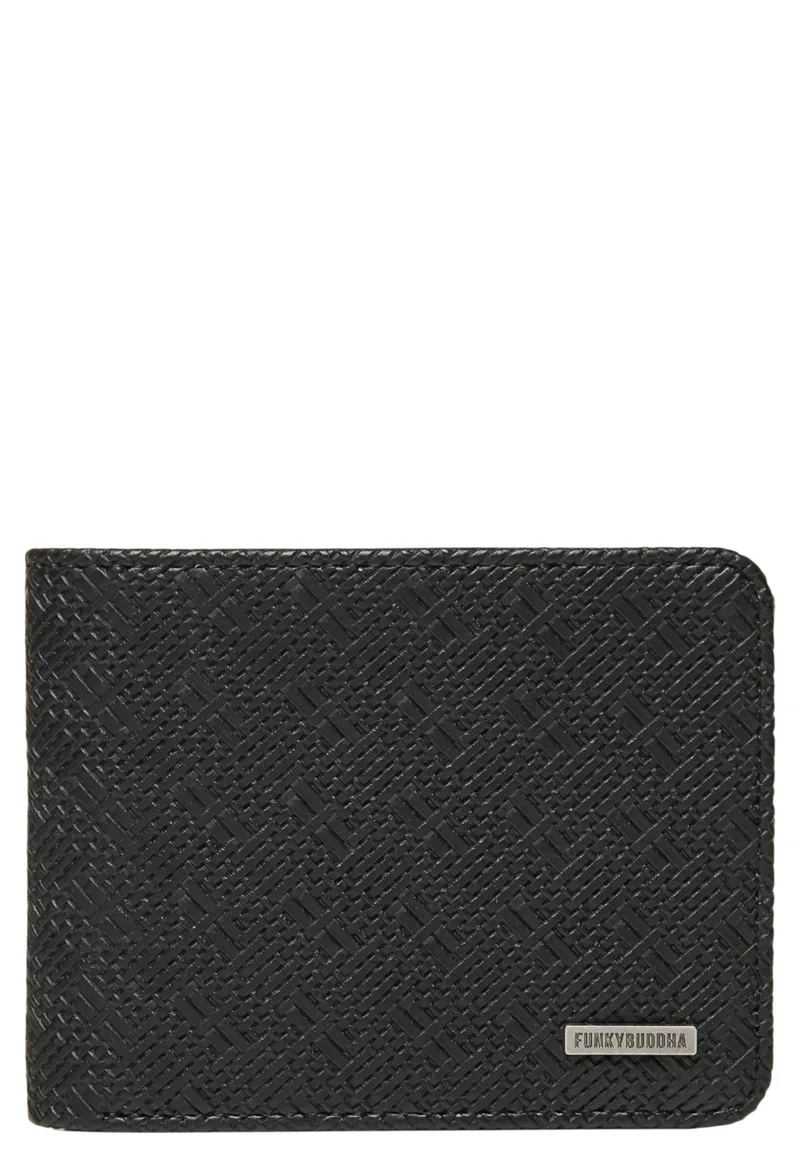 Πορτοφόλι Funky Buddha Με Ανάγλυφη Υφή FBM013-027-10-BLACK Ανδρικό
