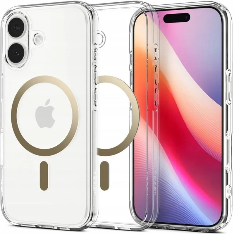 Θήκη iPhone 17 Spigen Ultra Hybrid MagFit Ανθεκτική Σκληρή με MagSafe - Clear / Χρυσό (ACS10382)