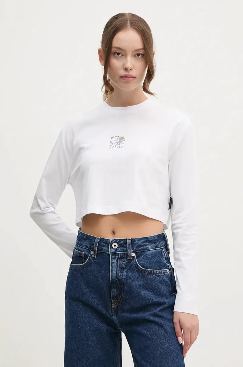 Βαμβακερή μπλούζα με μακριά μανίκια Red Bull Racing x Pepe Jeans
