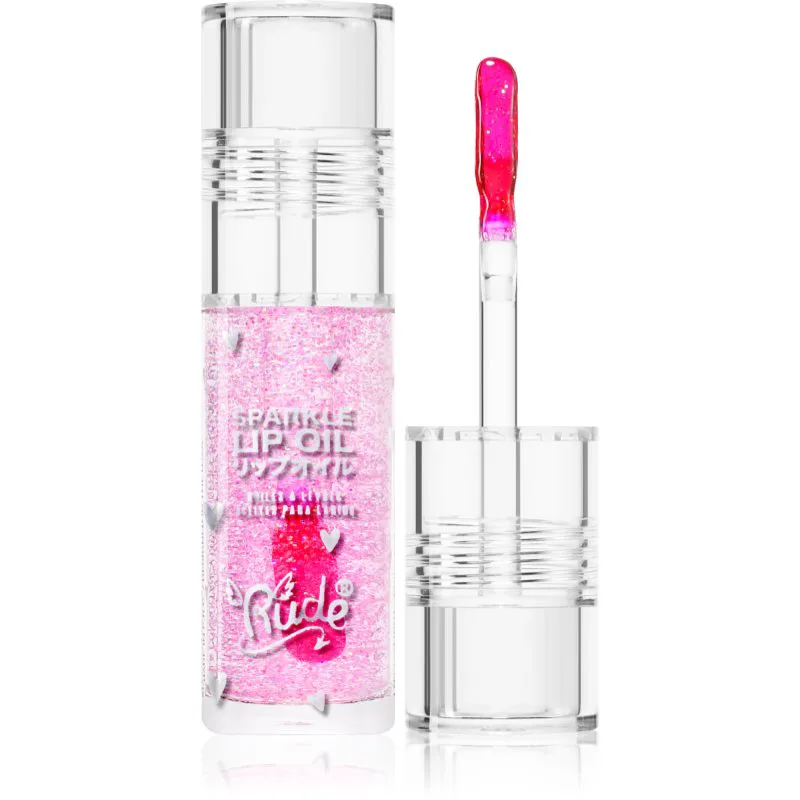 Rude Cosmetics Manga Collection Sparkle Lip Oil λάδι με χρώμα για τα χείλη με ενυδατικό αποτέλεσμα απόχρωση Mint 4 γρ