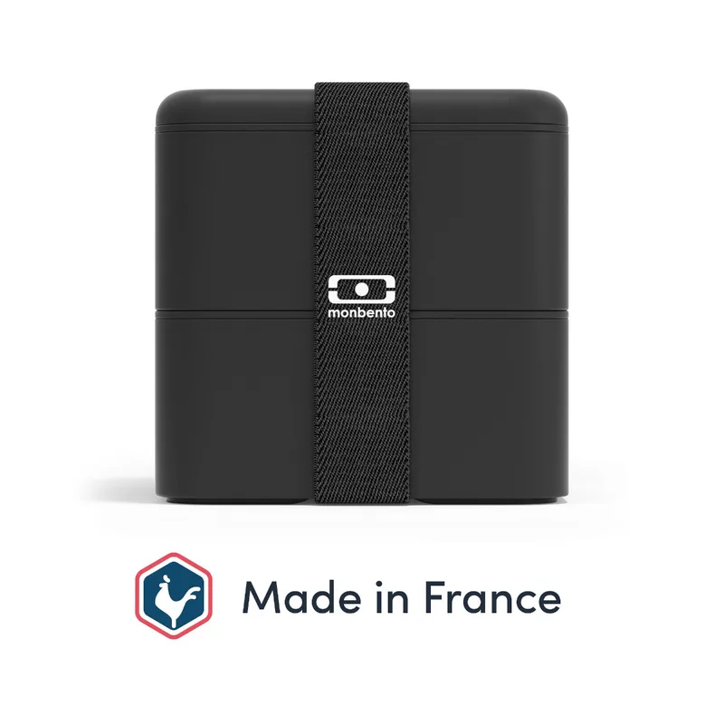 1.7L Δοχείο Φαγητού Monbento MB Square (PP) Made in France - Black Onyx
