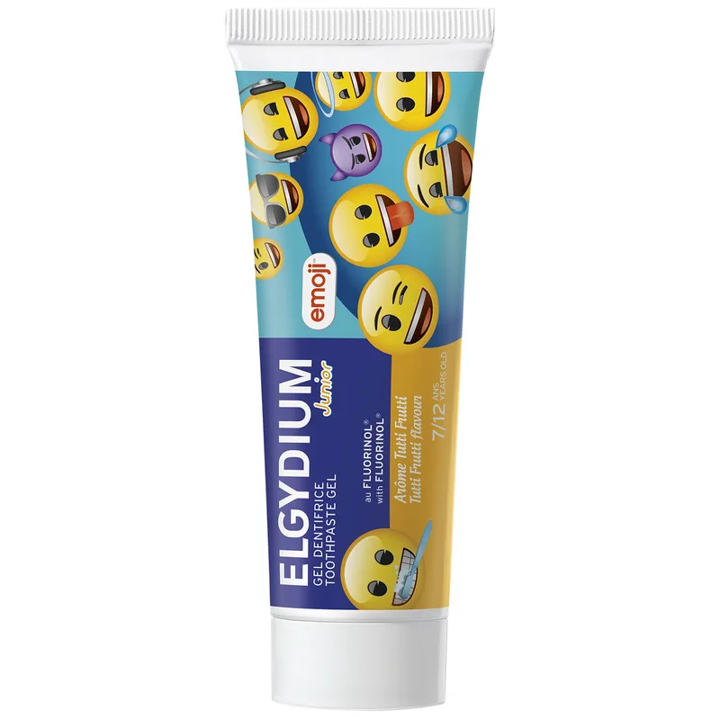 Elgydium Junior Emoji Toothpaste Gel Παιδική Οδοντόπαστα από 7-12 Ετών με Γεύση Tutti Frutti 50ml