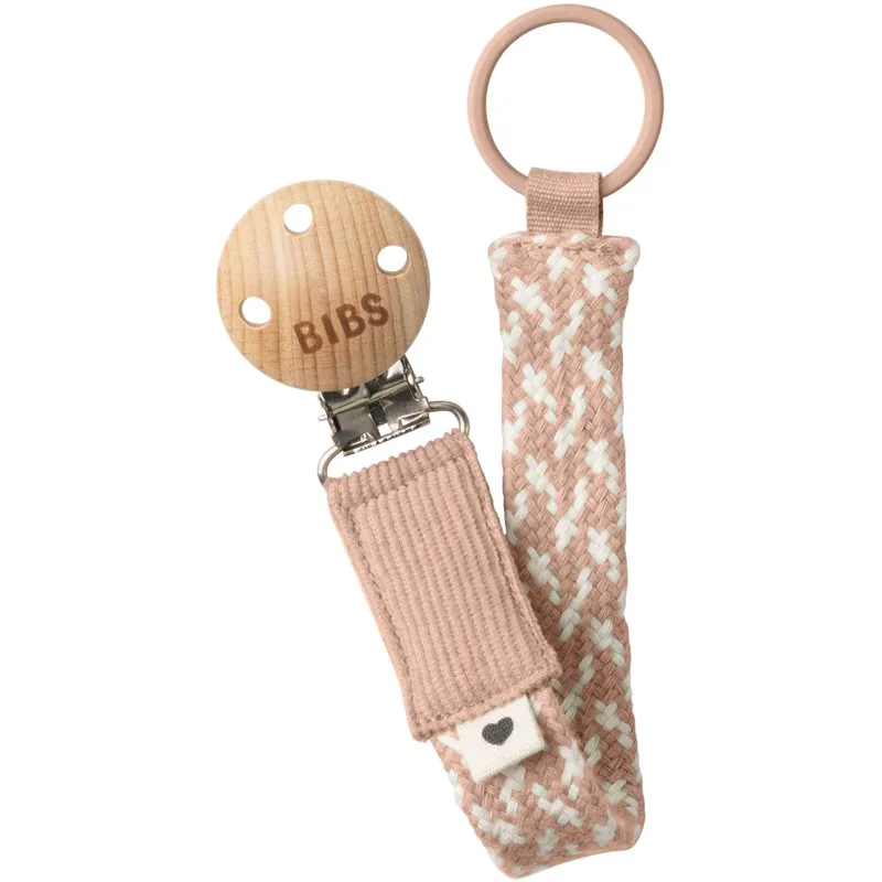 BIBS Paci Braid κλιπ πιπίλας Blush / Ivory 1 τμχ